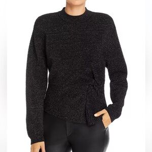 Michelle Mason metallic twist ribbed sweater